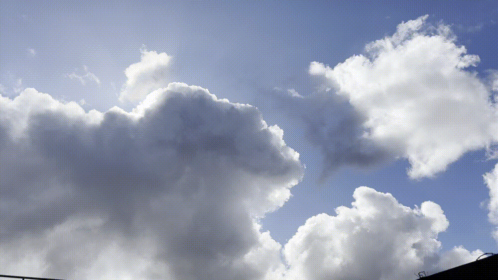 clouds passing in front of the sun